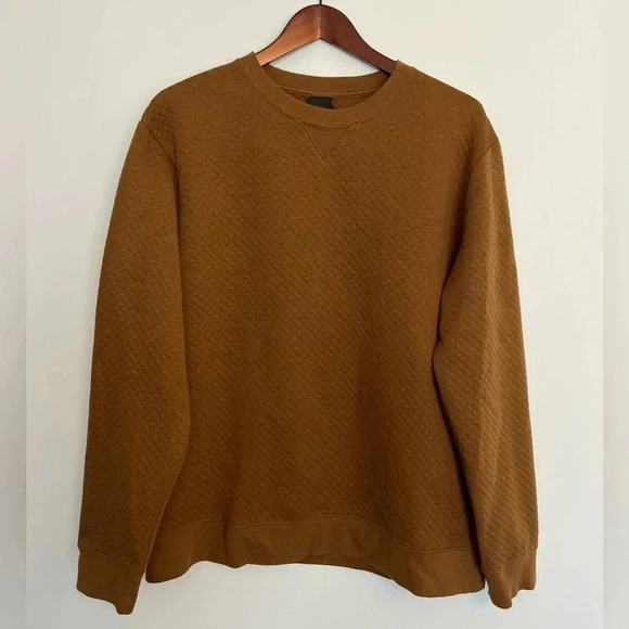 H&M brown  men quilted sweater size large - Picture 2 of 7